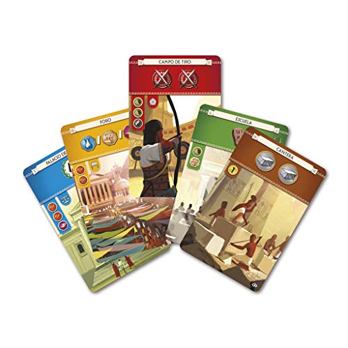 Repos Productions, SEV-SP02y, 7 Wonders - Juego De Mesa, 3 a 7 Jugadores