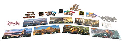 Repos Productions, SEV-SP02y, 7 Wonders - Juego De Mesa, 3 a 7 Jugadores